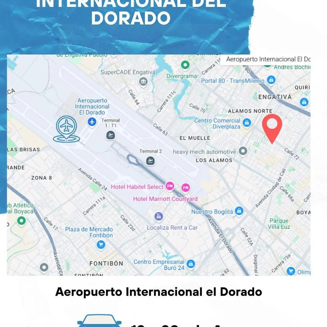Lejlighed Apartamento De 5 Estrellas Cerca Del Aeropuerto, Wifi, Cowork En Bogotá